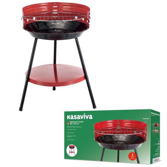 KASAVIVA BARBECUE TONDO CM.36X55H CON RIPIANO INFERIORE