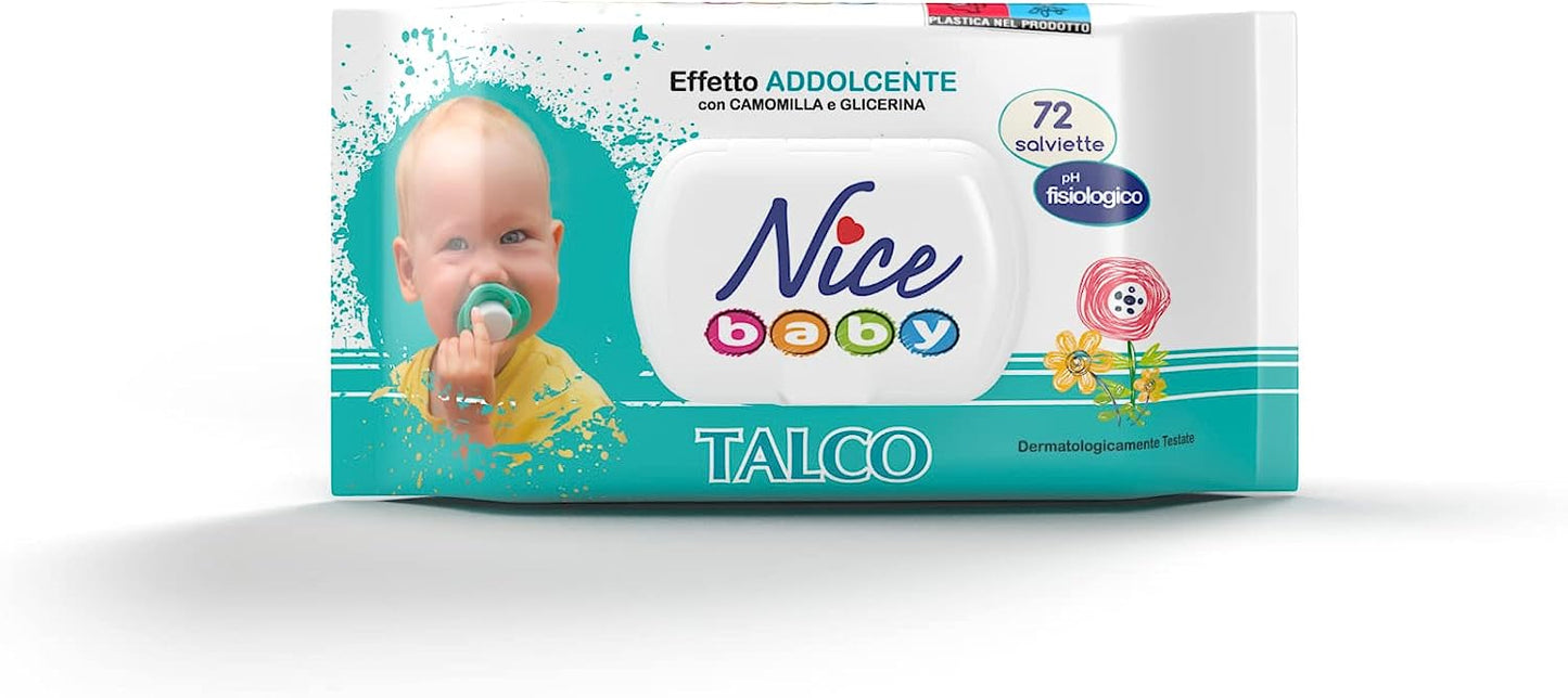 NICE BABY 72 SALVIETTINE BABY TALCO