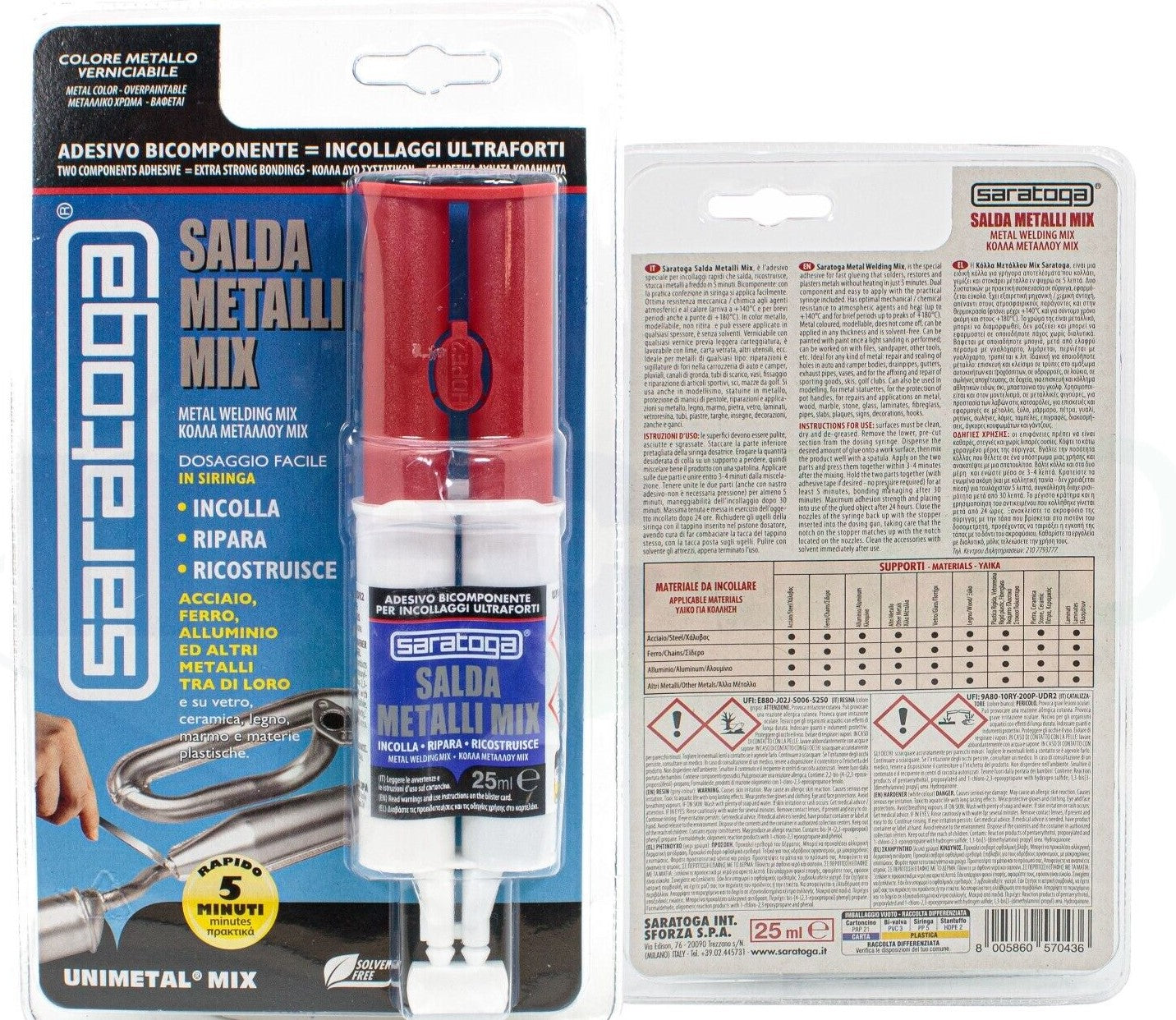 SARATOGA SALDA METALLI MIX SIRINGA 25ML