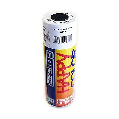 SARATOGA HAPPY COLOR SMALTO SPRAY NERO ANTICO ALTA TEMPERATURA 400ML