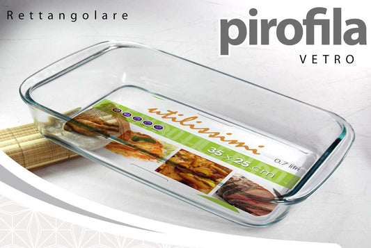 GICOS PIROFILA IN VETRO RETTANGOLARE 2,2 CM.34X20X5