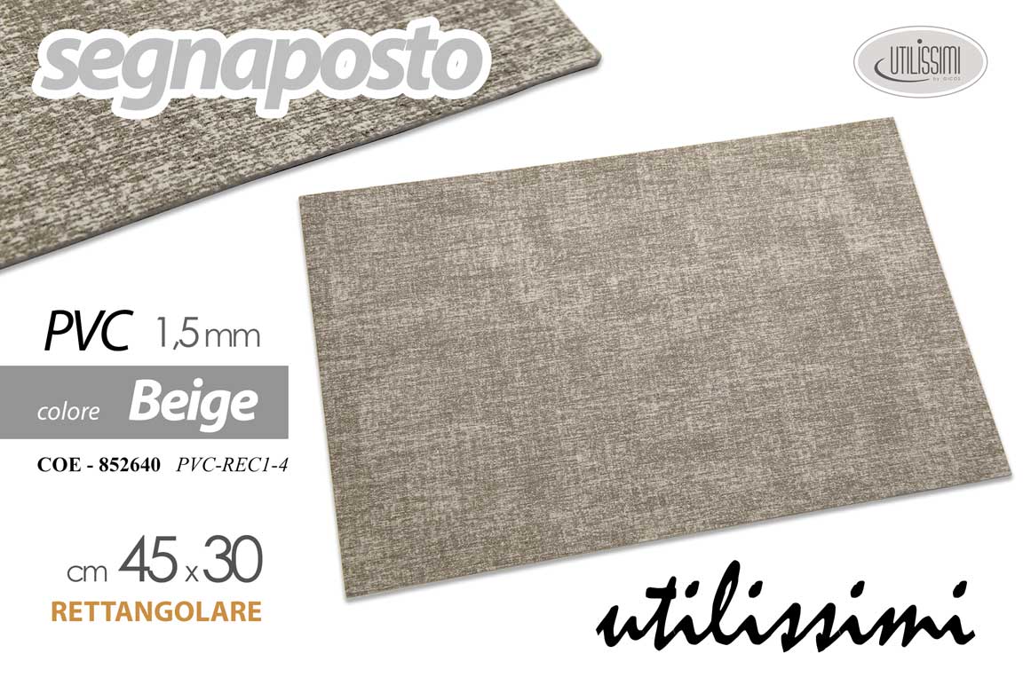 GICOS SEGNAPOSTO PVC 1,5MM CM.45X30 BEIGE