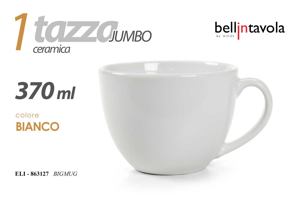GICOS TAZZA CREMICA JUMBO 370ML BIANCO