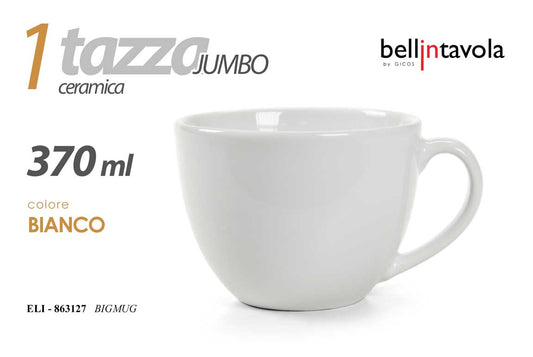 GICOS TAZZA CREMICA JUMBO 370ML BIANCO