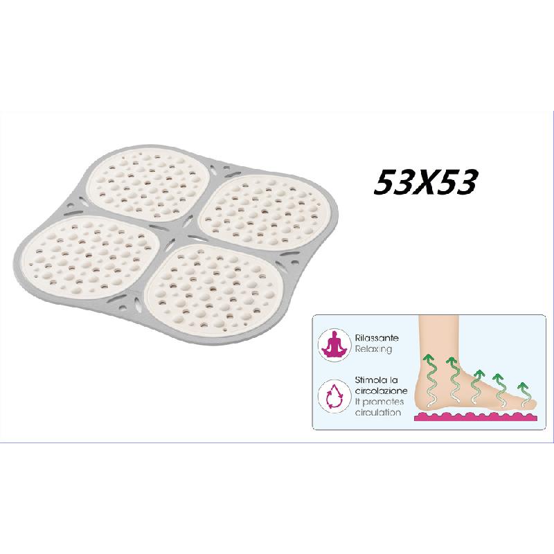 BAMA RELAX TAPPETO DOCCIA CM.53X53 BIANCO 7006