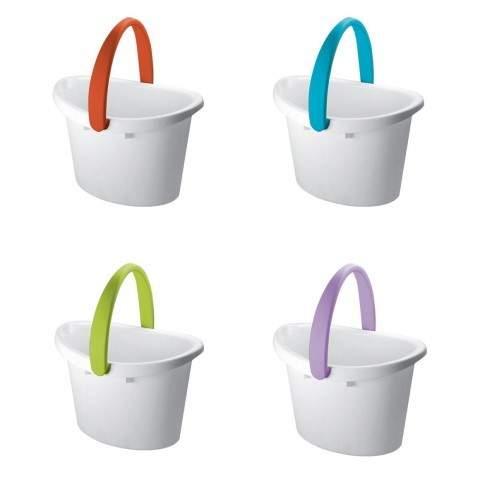 GIOSTYLE LOVE SECCHIO OVALE BIANCO 9,5LT MANICO COLORATO