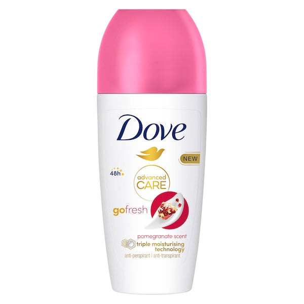 DOVE DEO ROLL-ON 50ML ADVANCED CARE GO FRESH POMEGRANATE SCENT 48H