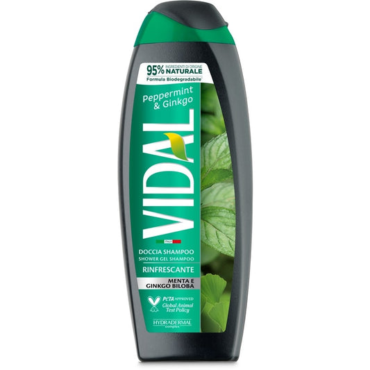 VIDAL DOCCIA SHAMPOO 250ML PEPPERMINT E GINKGO MENTA E GINKGO BILOBA
