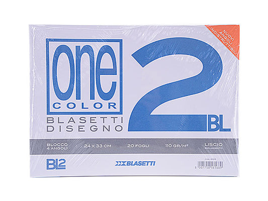 BLASETTI ONE COLOR BLOCCO DISEGNO 2 24X33 20 FOGLI LISCIO RIQUADRATO ANGOLI INDISTRUTTIBILI