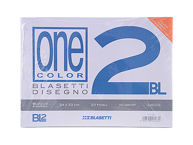 BLASETTI ONE COLOR BLOCCO DISEGNO 2 24X33 20 FOGLI LISCIO ANGOLI INDISTRUTTIBILI