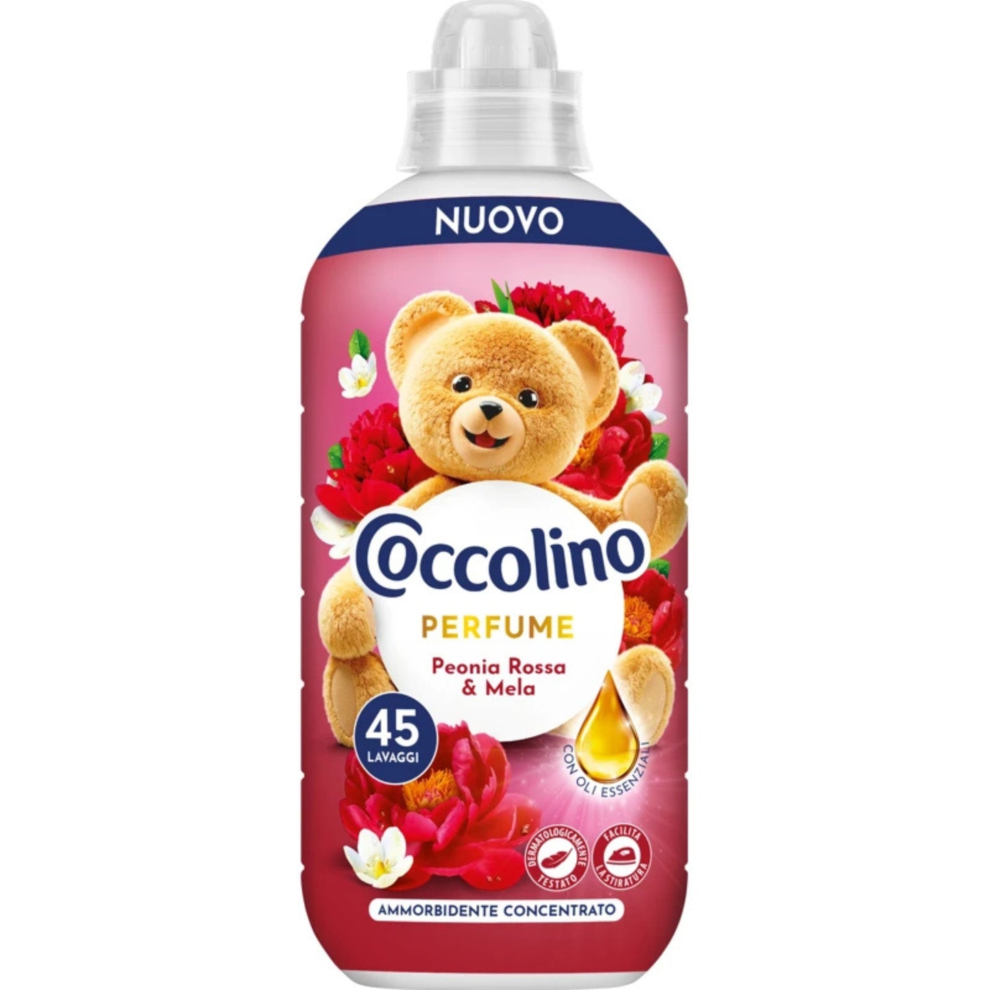 COCCOLINO AMMORBIDENTE CONCENTRATO 952ML 45LAV. PERFUME PEONIA ROSSA & MELA