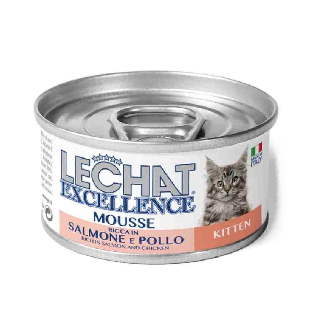 LECHAT EXCELLENCE MOUSSE 85G KITTEN SALMONE E POLLO