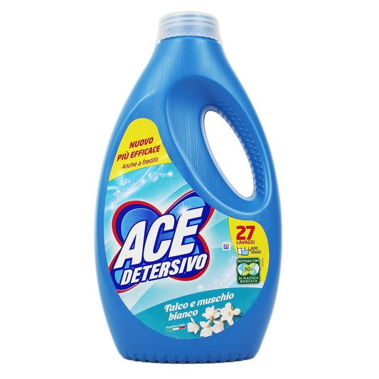 ACE DETERSIVO LAVATRICE LIQUIDO 1,35L 27LAV. TALCO E MUSCHIO BIANCO
