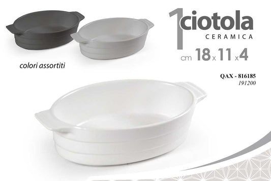 GICOS CIOTOLA CERAMICA CM.18X11X4 COLORI ASSORTITI