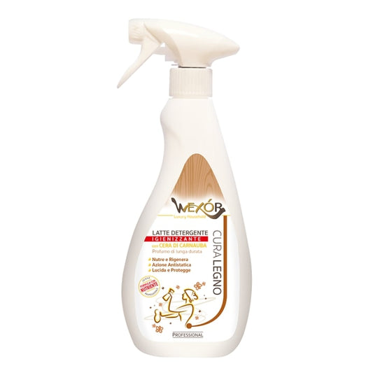 WEXOR CURA LEGNO LATTE DETERGENTE IGIENIZZANTE CON CERA CARNAUBA 500ML