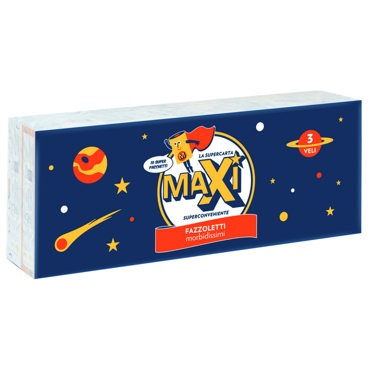 MAXI FAZZOLETTI 3 VELI 10PZ