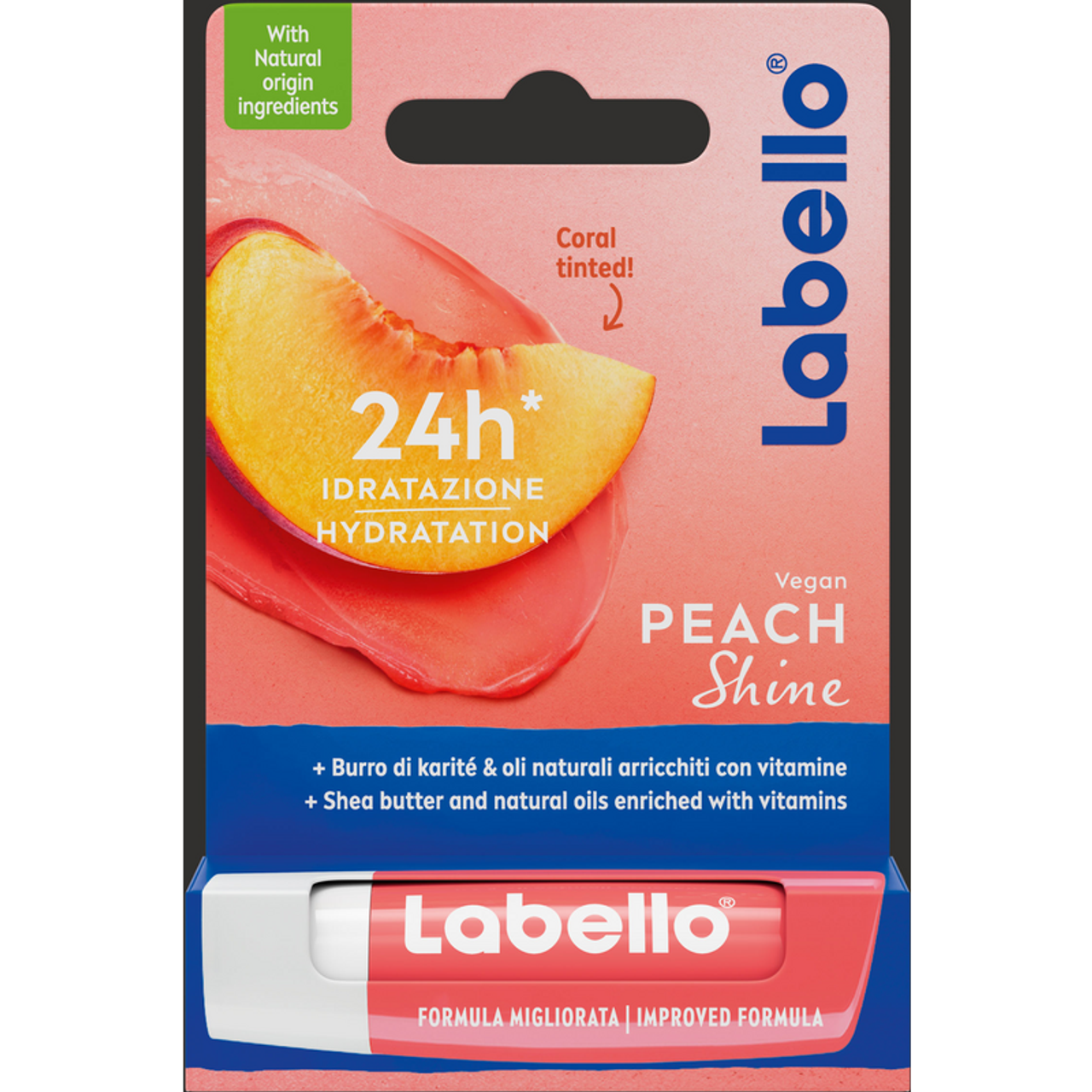 LABELLO VEGAN PEACH SHINE 24H IDRATAZIONE 5,5ML