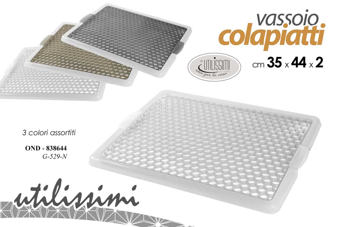 GICOS VASSOIO COLAPIATTI CM.35X44X2 COLORI ASSORTITI
