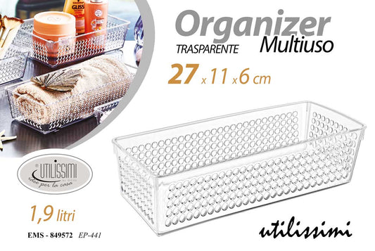 GICOS ORGANIZER MULTIUSO TRASPARENTE 1,9L CM.27X11X6