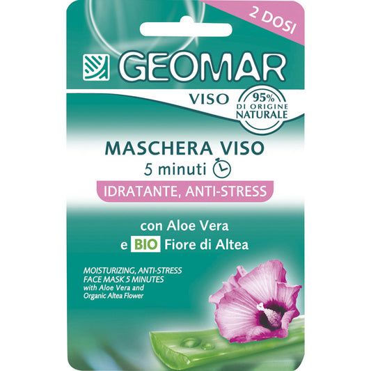 GEOMAR VISO MASCHERA VISO 5 MINUTI IDRATANTE,ANTI-STRESS 2 DOSI 15ML