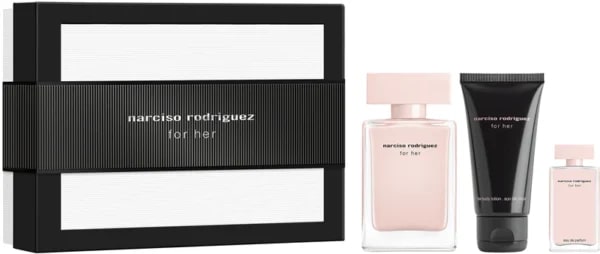 NARCISO RODRIGUEZ FOR HER CONFEZIONE EDP 50ML + BODY LOTION 50ML + EDP 7,5ML