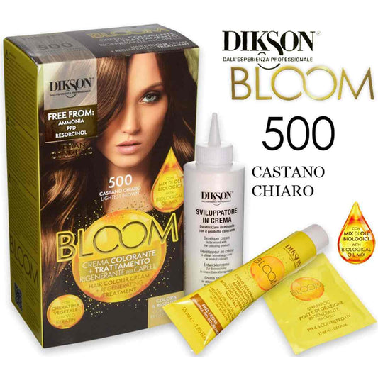 DIKSON BLOOM CREMA COLORANTE SENZA AMMONIACA 500 CASTANO CHIARO