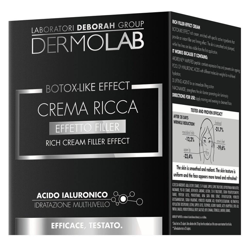 DERMOLAB BOTOX-LIKE EFFECT CREMA RICCA EFFETTO FILLER 50ML ACIDO IALURONICO