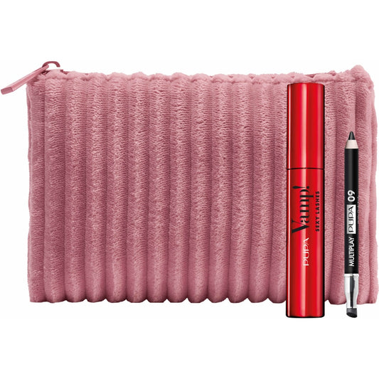 PUPAMAKE-UP KIT MASCARA VAMP SEXY LASHES + MINI MULTIPLAY NERA + POCHETTE ROSA