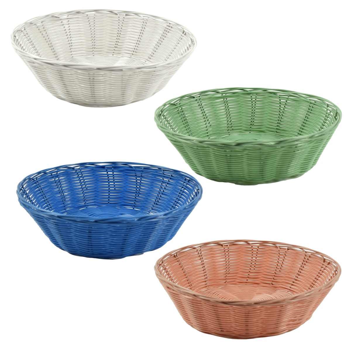 KASAVIVA CESTINO INTRECCIATO SHABBY TONDO CM.24 4 COLORI ASSORTITI