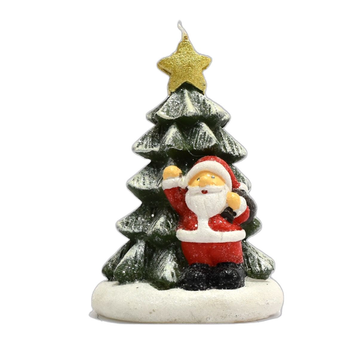 KASAVIVA CANDELA ALBERO CON BABBO NATALE CM.12