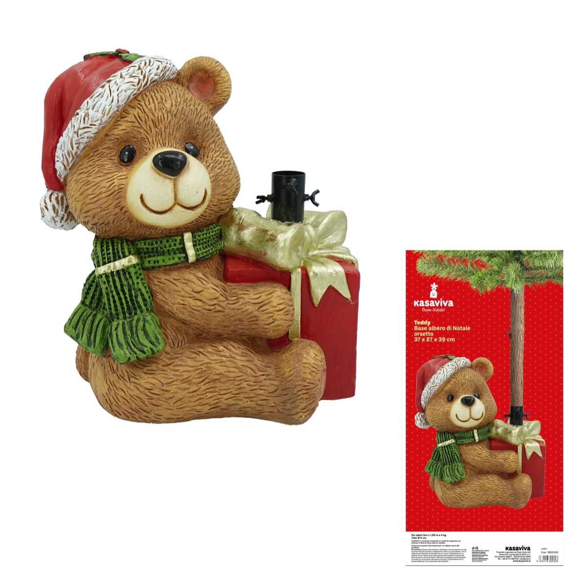 KASAVIVA NATALE TEDDY BASE ALBERO DI NATALE ORSETTO CM.37X27X39