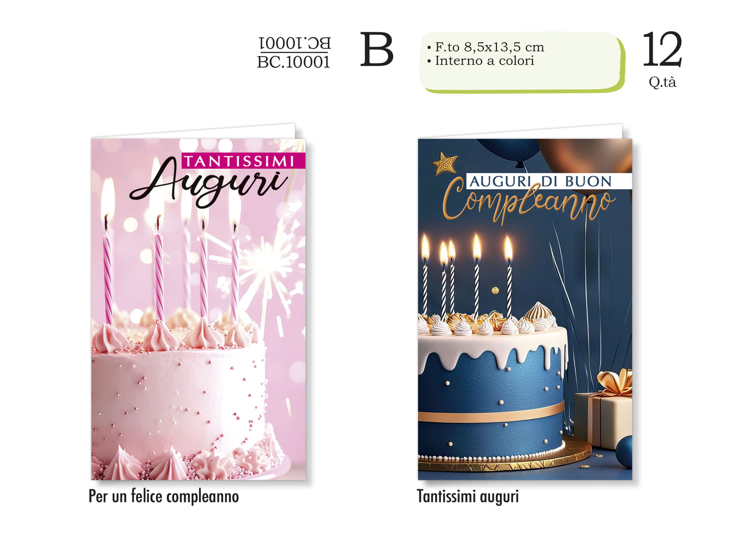 CROMO NB MINI BIGLIETTO BUON COMPLEANNO BC.10001