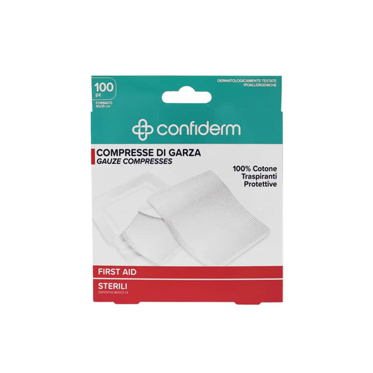 CONFIDERM COMPRESSE DI GARZA STERILI 100PZ