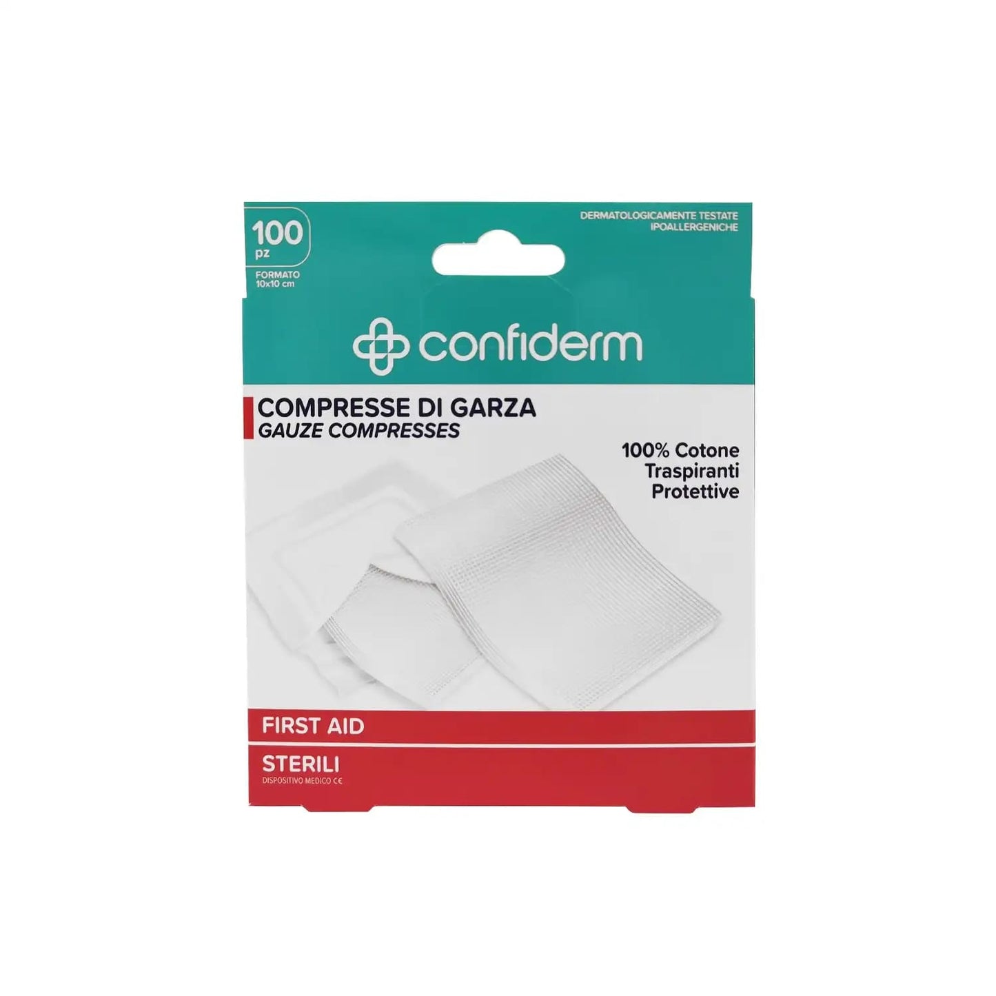 CONFIDERM COMPRESSE DI GARZA STERILI 100PZ
