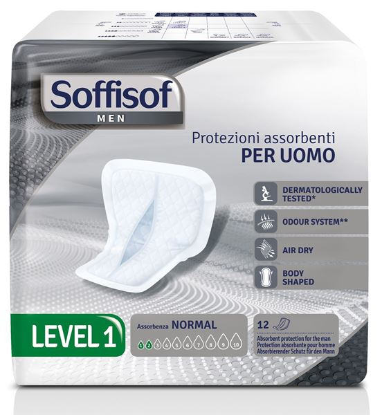 SOFFISOF MEN ASSORBENTI PER UOMO LEVEL 1 NORMAL X12