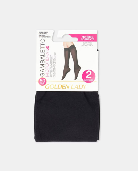 GOLDEN LADY GAMBALETTO MICROFIBRA 50 NERO TG.UNICA 2 PAIA