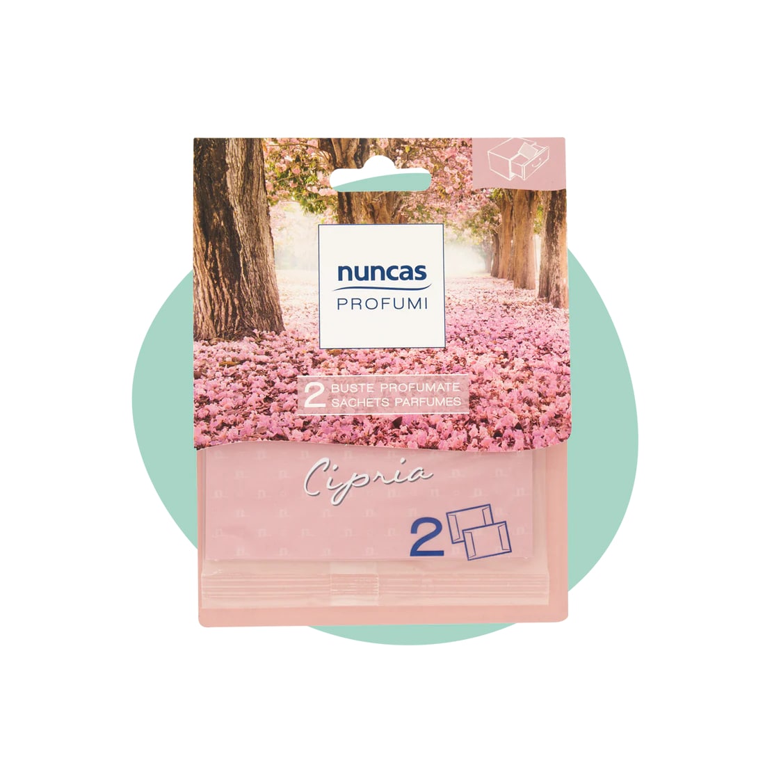 NUNCAS 2 BUSTE PROFUMATE CASSETTI CIPRIA