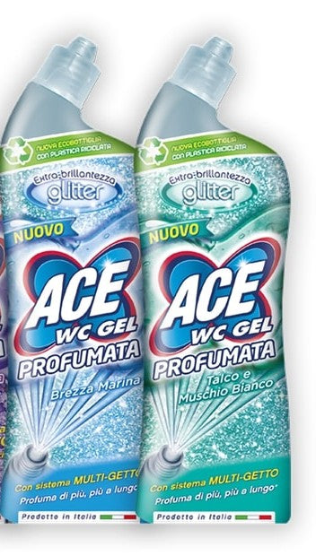 ACE WC GEL PROFUMATA 700ML GLITTER BREZZA MARINA - TALCO E MUSCHIO BIANCO