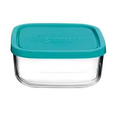 BORMIOLI FRIGOVERRE QUADRATO CM.15X15 COPERCHIO AZZURRO