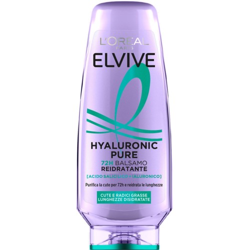 L'OREAL ELVIVE BALSAMO 400ML HYDRA HYALURONIC PURE CUTE E RADICI GRASSE LUNGHEZZE DISIDRATATE