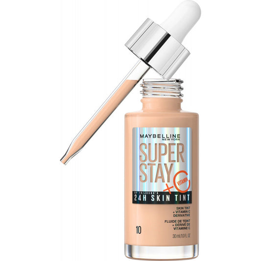 MAYBELLINE FONDOTINTA SUPER STAY + VITAMIN 24H SKIN TINT 10