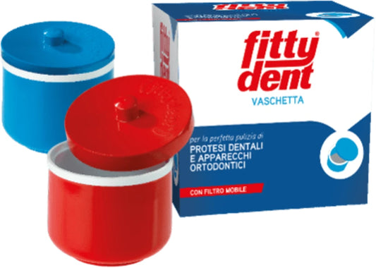 FITTYDENT VASCHETTA PROTESI DENTALI E APPARECCHI ORTODONTICI CON FILTRO MOBILE 1PZ