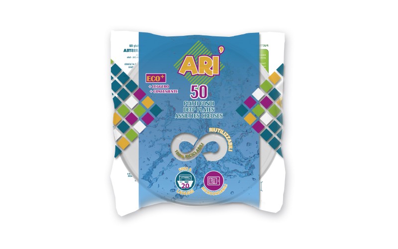 ARISTEA ARI' 50 PIATTI FONDI RIUTILIZZABILI