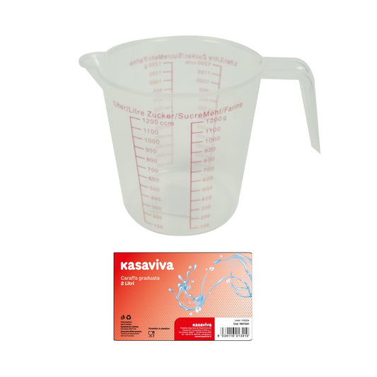 KASAVIVA CARAFFA GRADUATA 2L IN PLASTICA