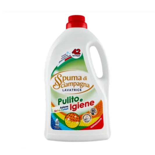 SPUMA DI SCIAMPAGNA LAVATRICE LIQUIDO 1,890L 42LAV. PULITO E IGIENE AZIONE SALVA COLORI