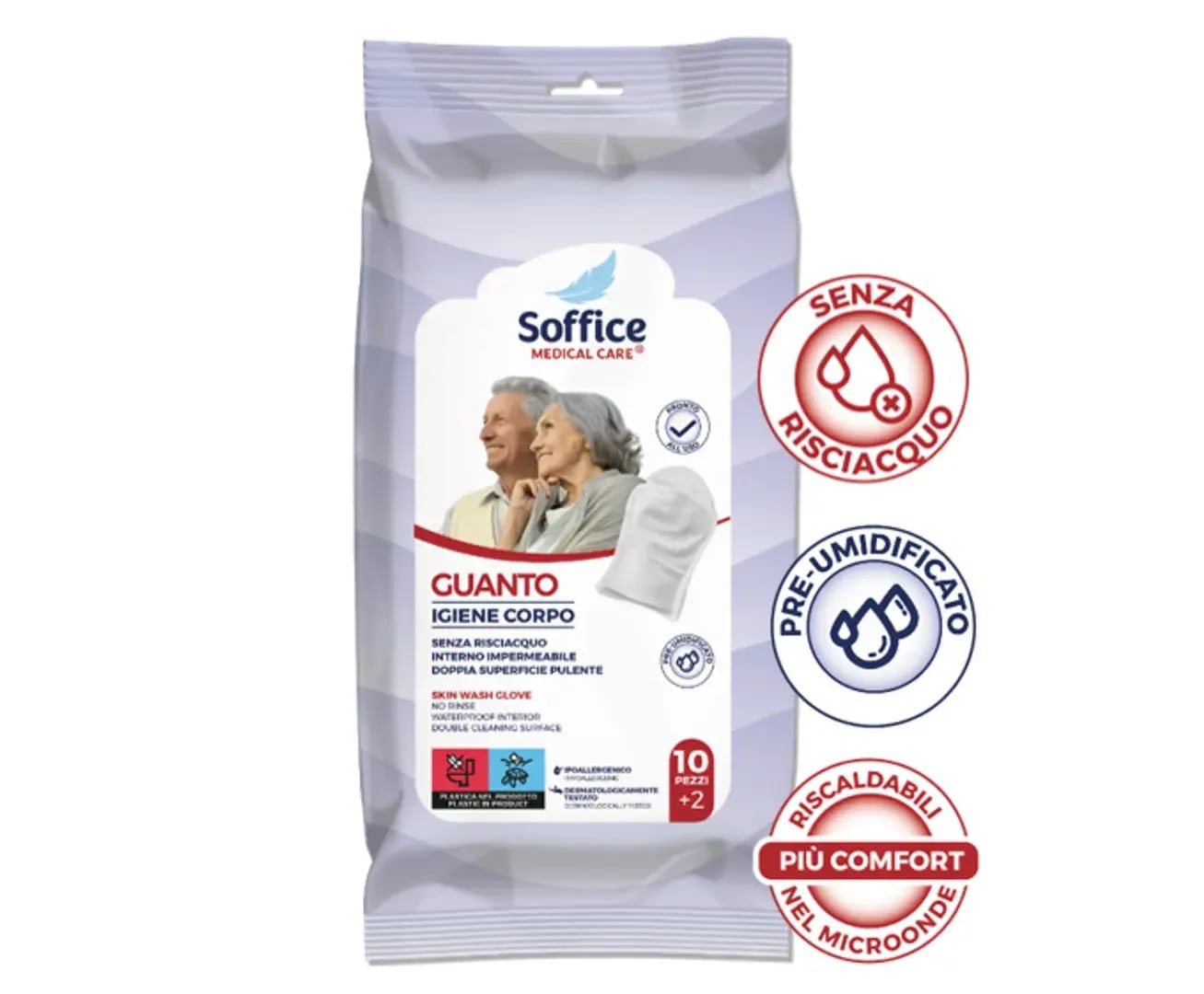 SOFFICE MEDICAL CARE GUANTO IGIENE CORPO 10+2PZ
