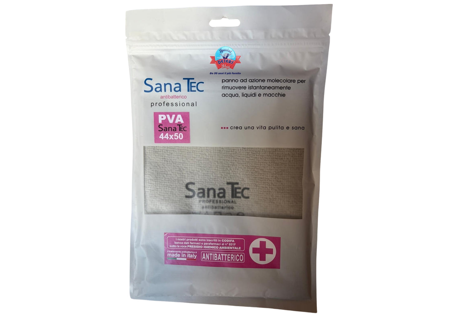 SANA TEC PROFESSIONAL ANTIBATTERICO PANNO PVA CM.44X50 GRIGIO