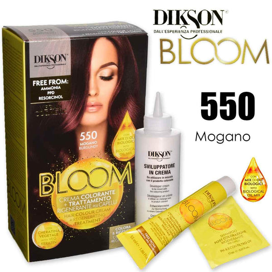 DIKSON BLOOM CREMA COLORANTE SENZA AMMONIACA 550 MOGANO