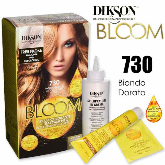 DIKSON BLOOM CREMA COLORANTE SENZA AMMONIACA 730 BIONDO DORATO
