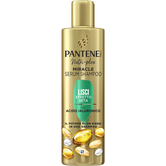 PANTENE NUTRI-PLEX MIRACLE SERUM SHAMPOO 250ML LISCI EFFETTO SETA CON ACIDO IALURONICO
